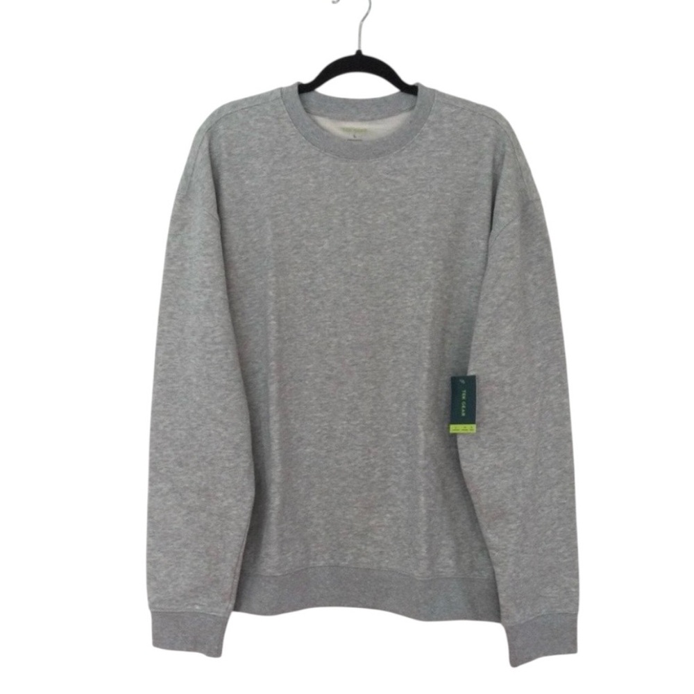 TEK GEAR Men’s Large Gray Ultra Soft Fleece Crewneck Sweatshirt NWT - Picture 2 of 11